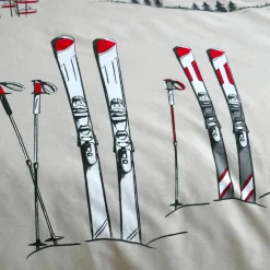 Parure De Lit|STOF Housse de couette et deux taies d'oreiller en coton (240 x 220 cm) Alpes Ecru