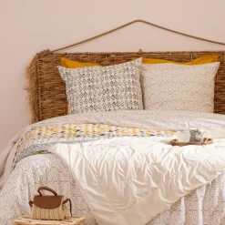 Parure De Lit|Housse De Couette|Atmosphera, cru017dateur d'intu017drieur Housse de couette et deux taies coton (240 x 220 cm) Aqua Multicolore