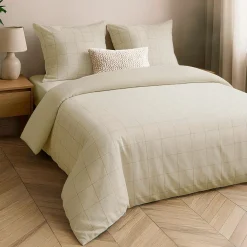 Parure De Lit|Housse De Couette|douceur d'intu017drieur Housse de couette et deux taies d'oreiller coton lavé (240 x 220 cm) Linella Ivoire