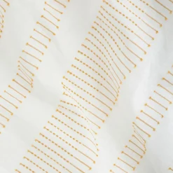 Parure De Lit|Housse De Couette|Atmosphera, cru017dateur d'intu017drieur Housse de couette et deux taies coton (240 x 220 cm) Dobby Terracotta Blanc