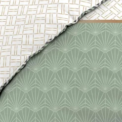 Parure De Lit|Housse De Couette|DOUCEUR D'INTERIEUR Housse de couette et deux taies percale de coton (260 x 240 cm) Belor e Vert