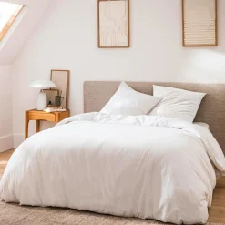 Parure De Lit|Housse De Couette|douceur d'intu017drieur Housse de couette et deux taies d'oreiller coton (260 x 240 cm) Meline Blanc