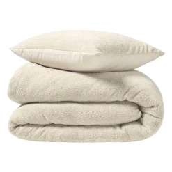 Parure De Lit|Housse De Couette|douceur d'intu017drieur Housse de couette et deux taies d'oreiller bouclette (240 x 220 cm) Helena Ecru