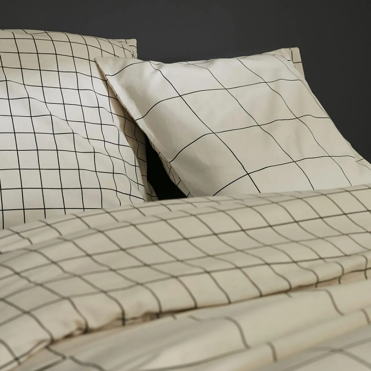 Parure De Lit|Housse De Couette|L'EFFET PAPILLON Housse de couette et deux taies coton (200 x 200 cm) Carrie Beige