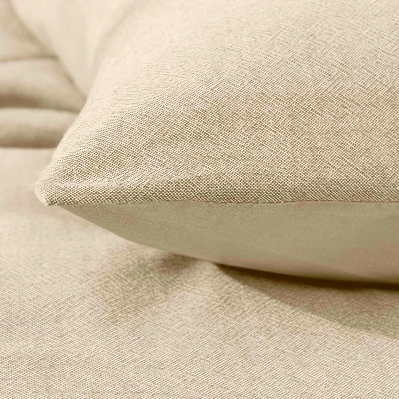 Parure De Lit|Housse De Couette|douceur d'intu017drieur Housse de couette et deux taies d'oreiller coton (260 x 240 cm) Meline sable Beige