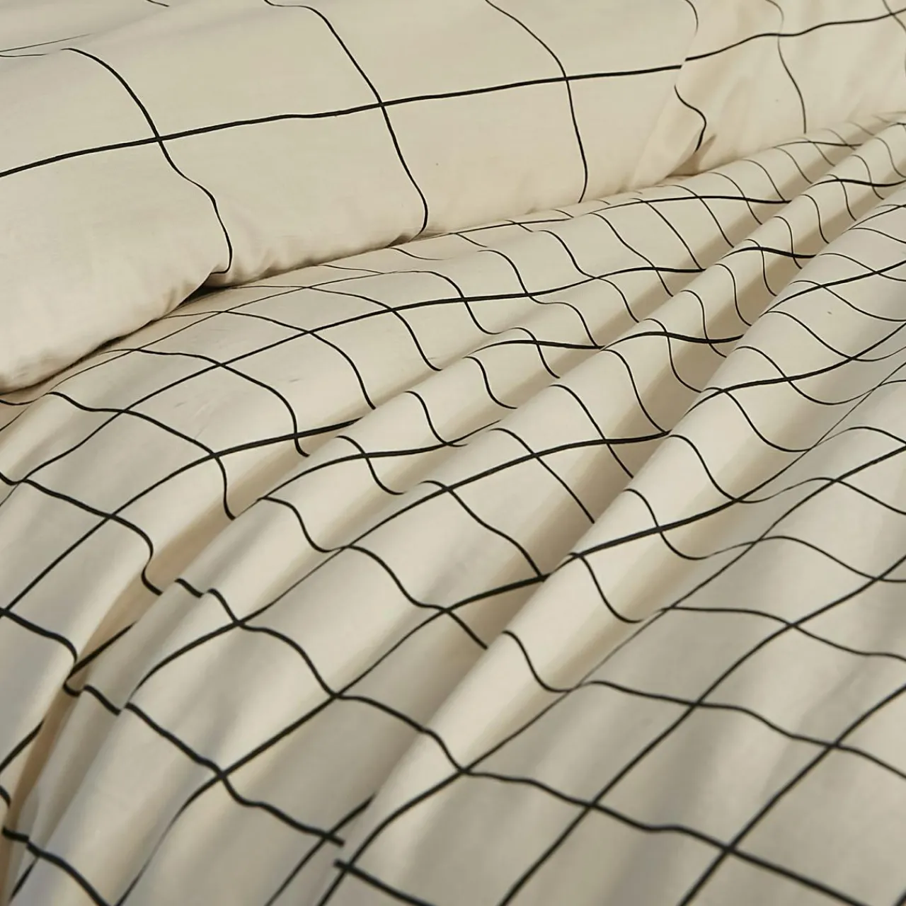 Parure De Lit|Housse De Couette|L'EFFET PAPILLON Housse de couette et deux taies coton (240 x 220 cm) Carrie Beige