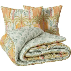 Parure De Lit|Housse De Couette|Atmosphera, cru017dateur d'intu017drieur Housse de couette et deux taies percale de coton (240 x 220 cm) Janice Multicolore