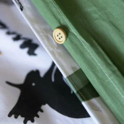 Linge De Lit Enfant|Linge De Lit Enfant|L'EFFET PAPILLON Housse de couette et une taie enfant coton (140 x 200 cm) Cretace e Vert