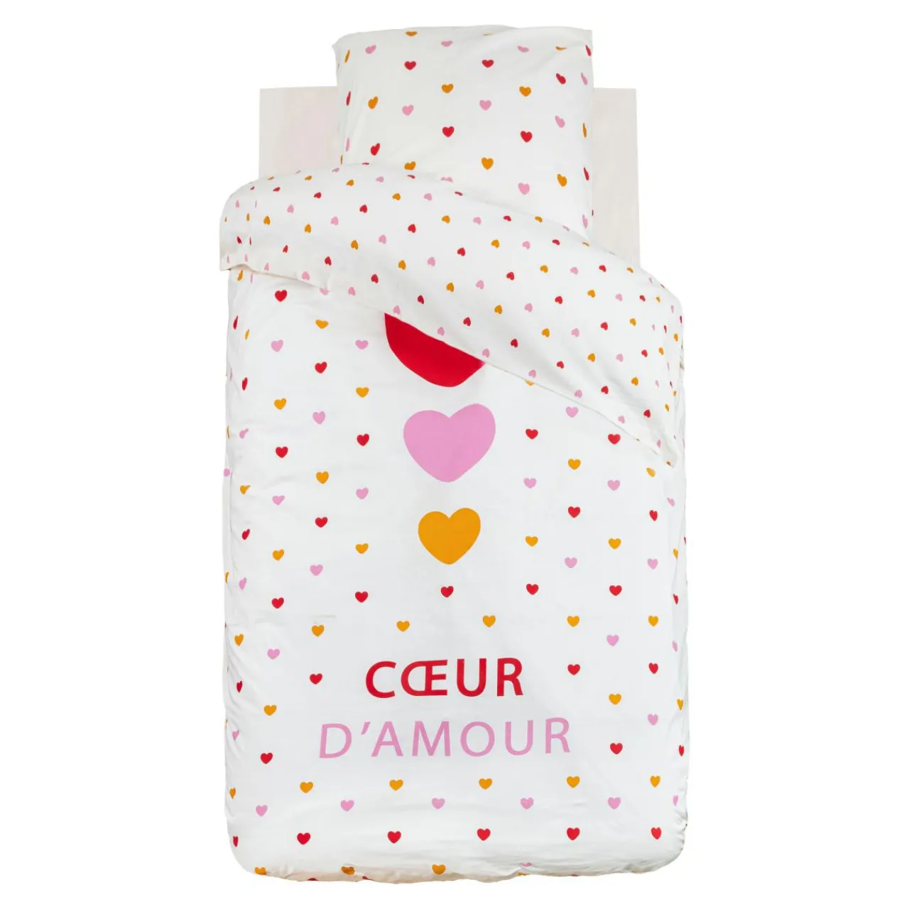 Linge De Lit Enfant|Linge De Lit Enfant|Atmosphera cru017dateur d'intu017drieur for kids Housse de couette et une taie enfant coton (140 x 200 cm) Amour Multicolore