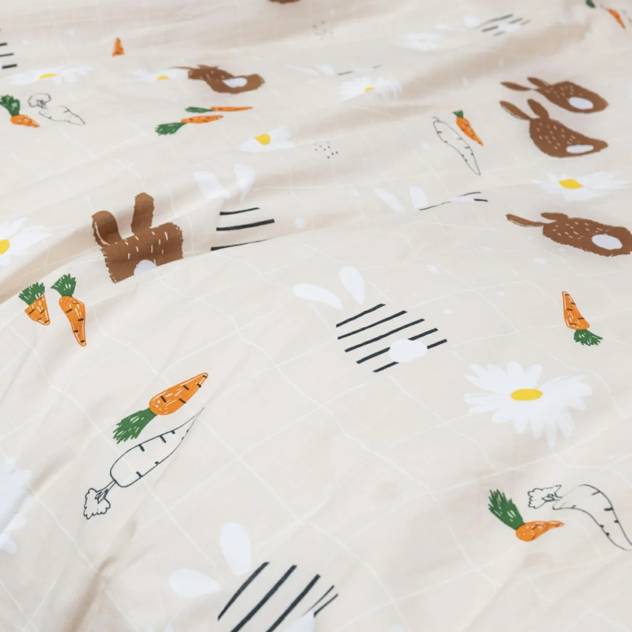 Linge De Lit Enfant|Linge De Lit Enfant|L'EFFET PAPILLON Housse de couette et une taie enfant coton (140 x 200 cm) Pompon Marron