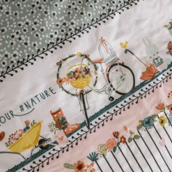 Linge De Lit Enfant|Linge De Lit Enfant|L'EFFET PAPILLON Housse de couette et une taie enfant coton (140 x 200 cm) Jardinage Multicolore