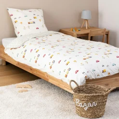 Linge De Lit Enfant|Linge De Lit Enfant|Atmosphera cru017dateur d'intu017drieur for kids Housse de couette et une taie enfant coton (140 x 200 cm) Voitures Multicolore