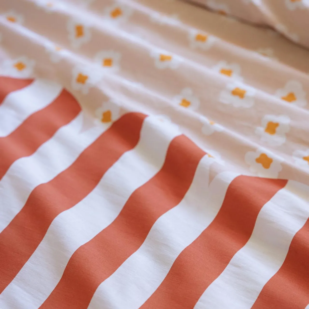 Linge De Lit Enfant|Linge De Lit Enfant|L'EFFET PAPILLON Housse de couette et une taie enfant coton (140 x 200 cm) Fresh popcorn Rouge