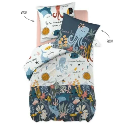 Linge De Lit Enfant|Linge De Lit Enfant|L'EFFET PAPILLON Housse de couette et une taie enfant coton (140 x 200 cm) Octopia Multicolore