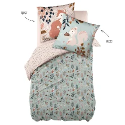 Linge De Lit Enfant|Linge De Lit Enfant|L'EFFET PAPILLON Housse de couette et une taie enfant coton (140 x 200 cm) Tamia Multicolore