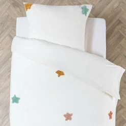 Linge De Lit Enfant|Linge De Lit Enfant|Atmosphera createur d'interieur for kids Housse de couette et une taie enfant coton (140 x 200 cm) Etoile Multicolore