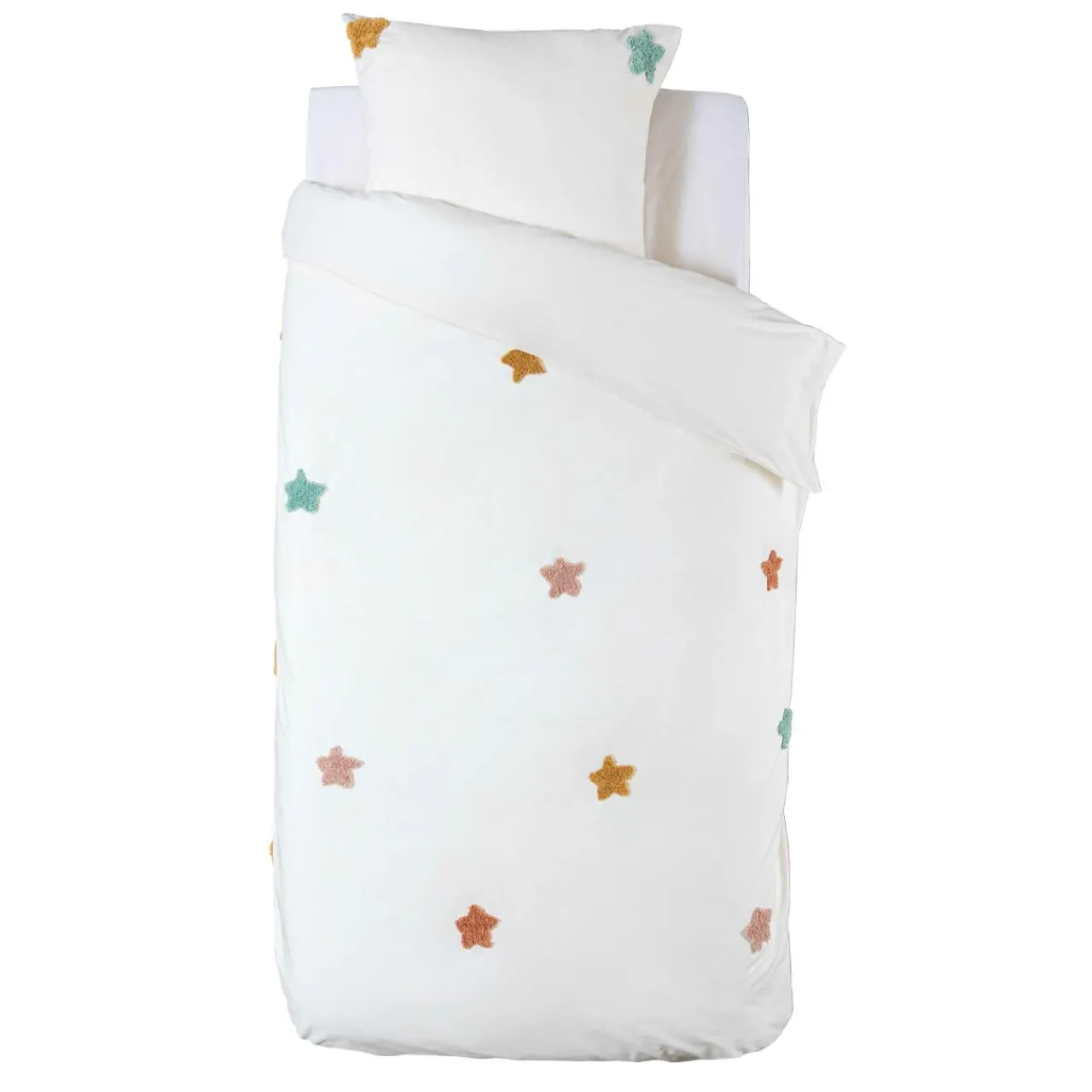 Linge De Lit Enfant|Linge De Lit Enfant|Atmosphera createur d'interieur for kids Housse de couette et une taie enfant coton (140 x 200 cm) Etoile Multicolore