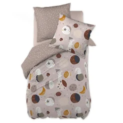 Linge De Lit Enfant|Linge De Lit Enfant|L'effet papillon Housse de couette et une taie enfant coton (140 x 200 cm) Sky Dream Rose