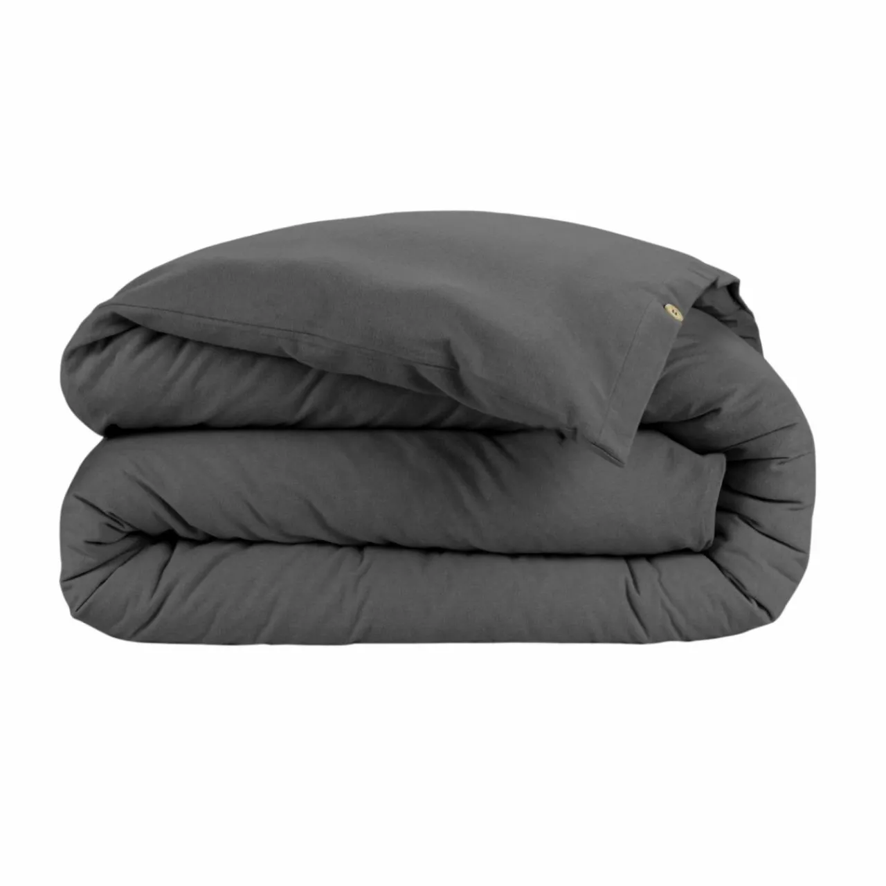 Housse De Couette|EMINZA Housse de couette flanelle de coton (200 x 200 cm) Nina Gris Anthracite