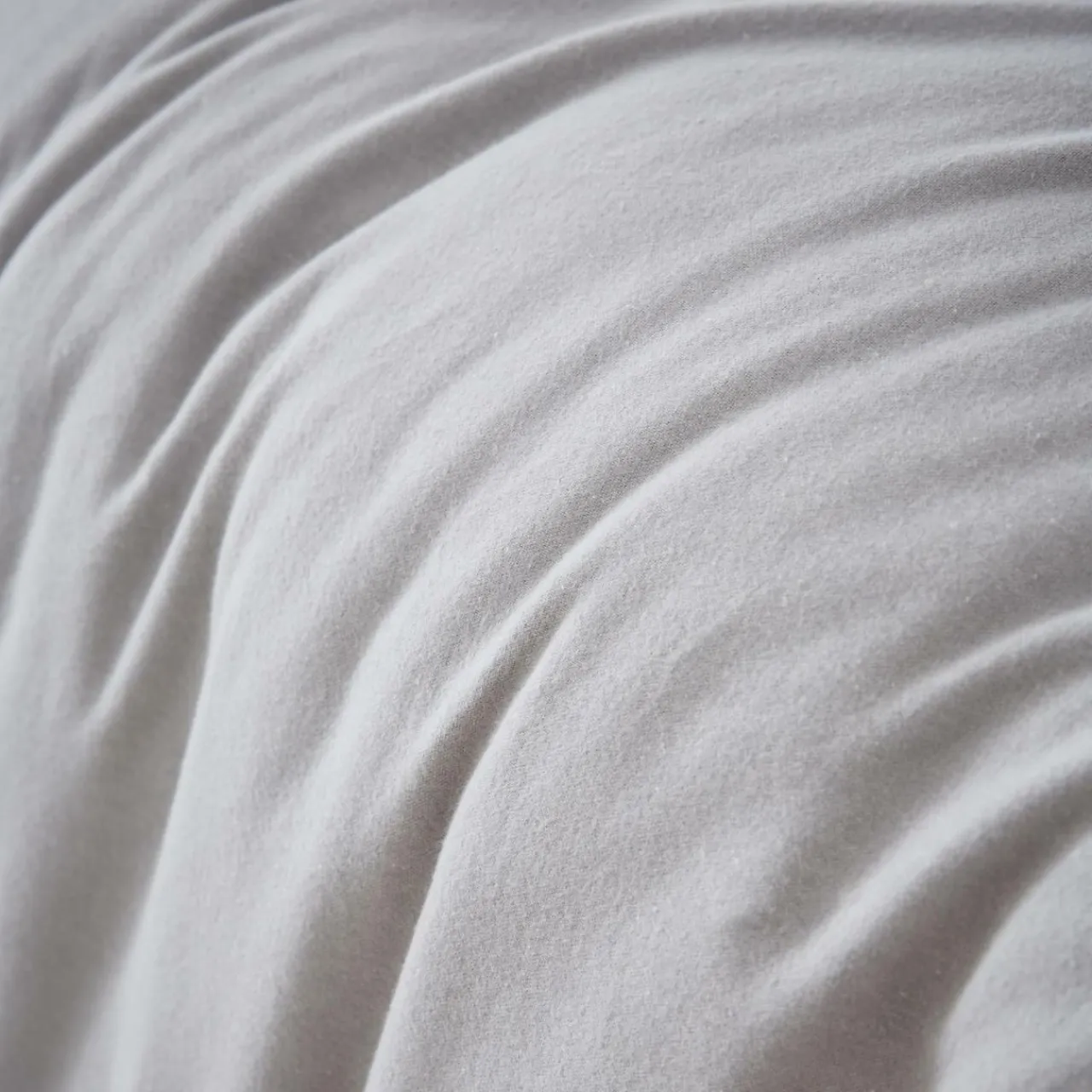 Housse De Couette|EMINZA Housse de couette flanelle de coton (140 x 200 cm) Nina Gris clair