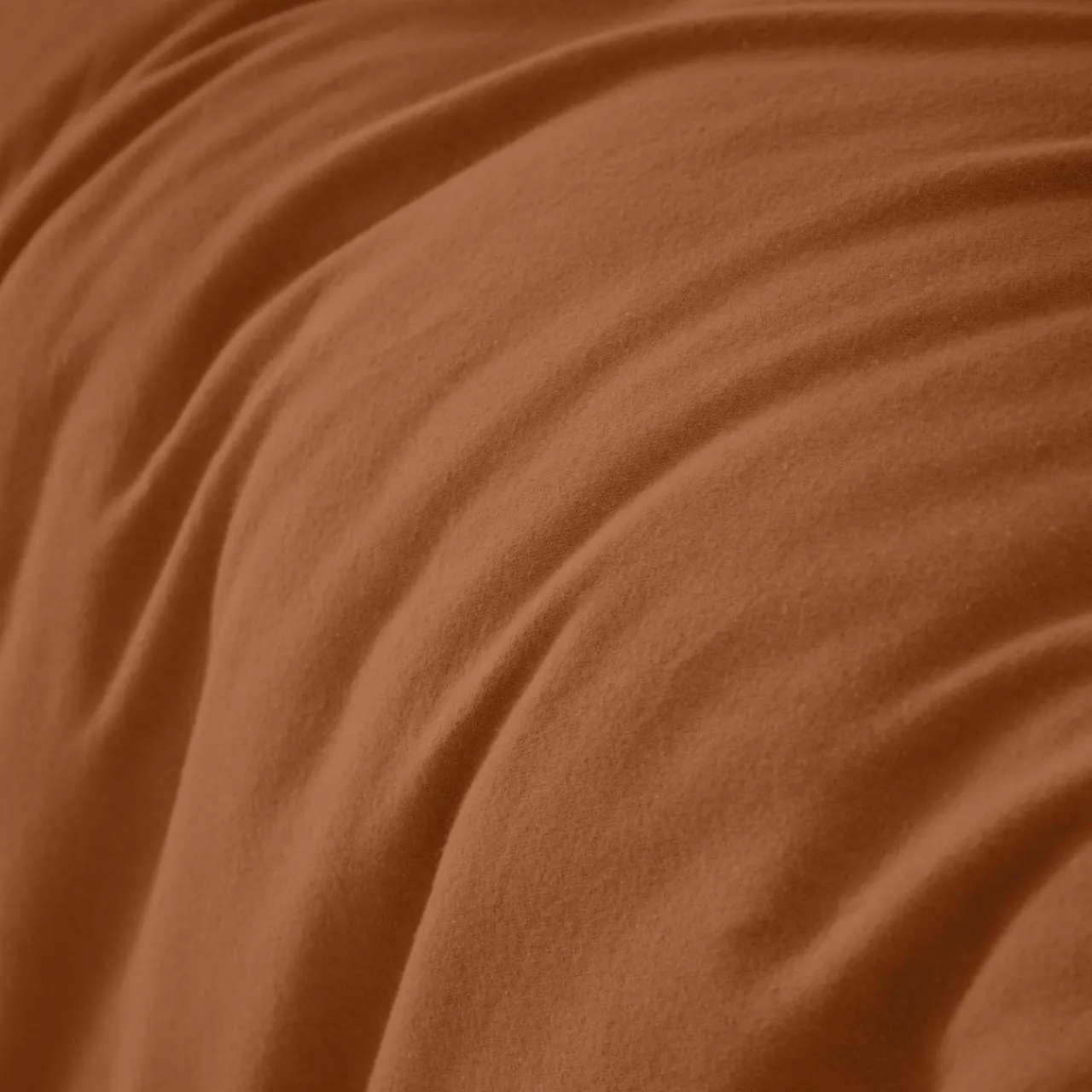 Housse De Couette|EMINZA Housse de couette flanelle de coton (240 x 220 cm) Nina Terracotta