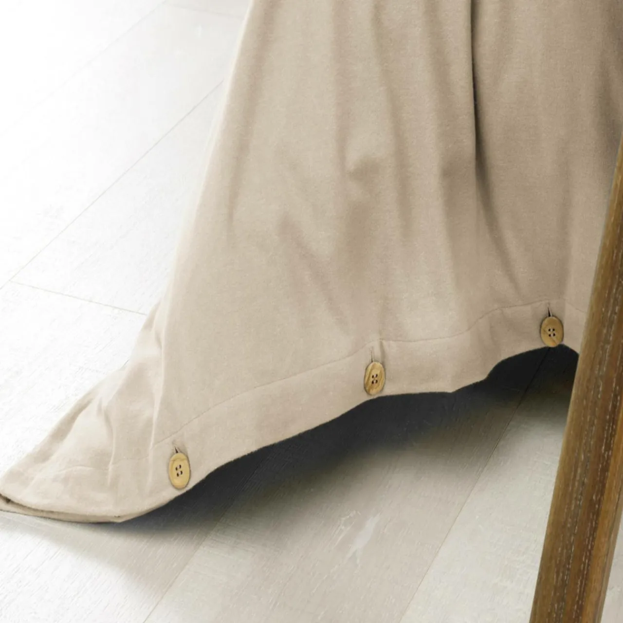 Housse De Couette|EMINZA Housse de couette flanelle de coton (280 x 240 cm) Nina Beige