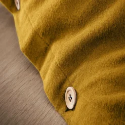 Housse De Couette|EMINZA Housse de couette flanelle de coton (260 x 240 cm) Nina Jaune ocre