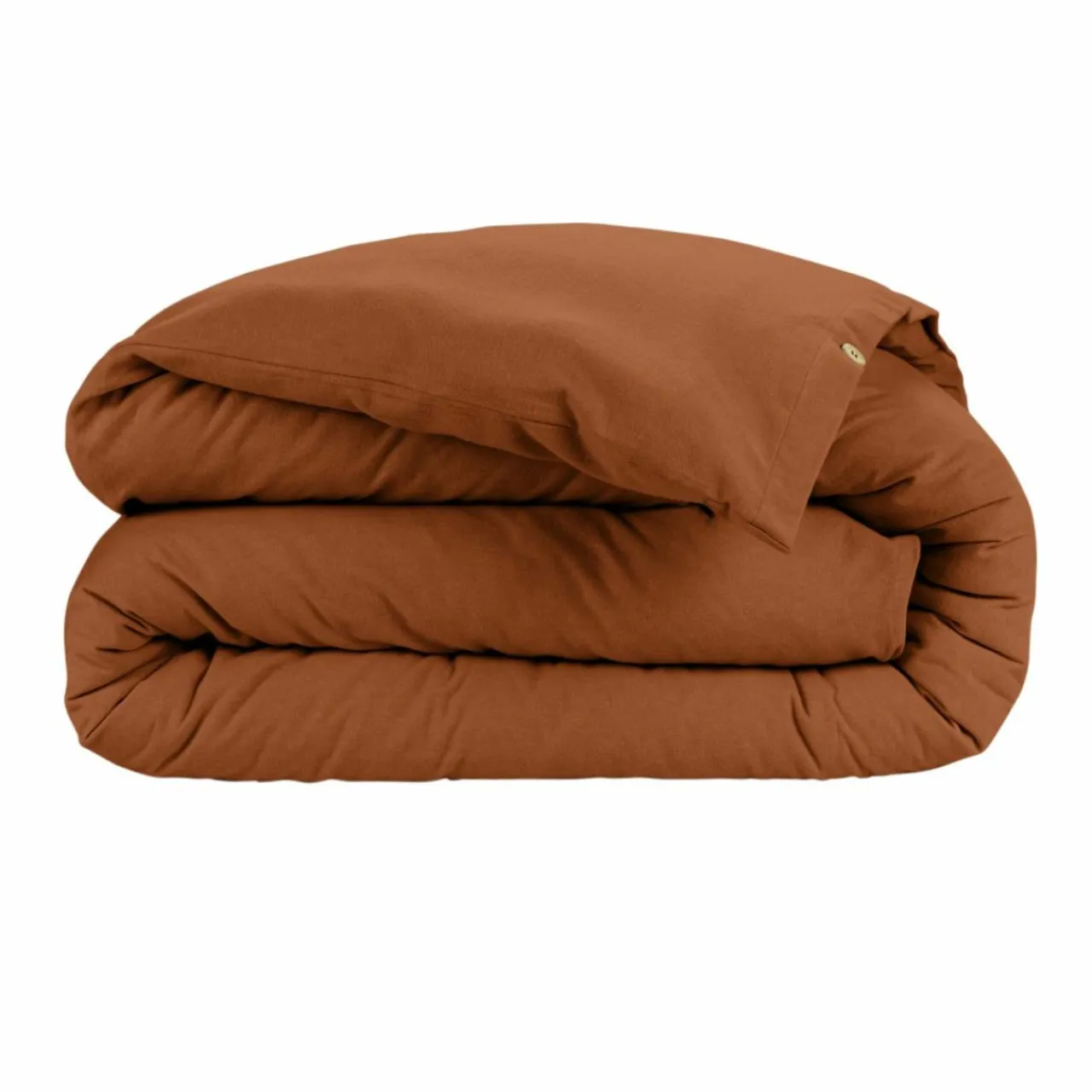 Housse De Couette|EMINZA Housse de couette flanelle de coton (200 x 200 cm) Nina Terracotta