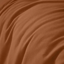 Housse De Couette|EMINZA Housse de couette flanelle de coton (140 x 200 cm) Nina Terracotta