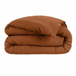Housse De Couette|EMINZA Housse de couette flanelle de coton (280 x 240 cm) Nina Terracotta