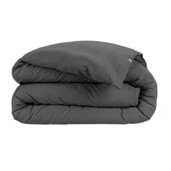 Housse De Couette|EMINZA Housse de couette flanelle de coton (240 x 220 cm) Nina Gris Anthracite