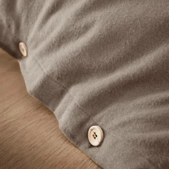 Housse De Couette|EMINZA Housse de couette flanelle de coton (240 x 220 cm) Nina Ficelle