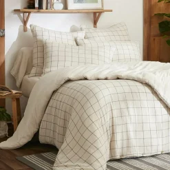 Housse De Couette|EMINZA Housse de couette gaze de coton (140 x 200 cm) Gaïa Match pampa Beige