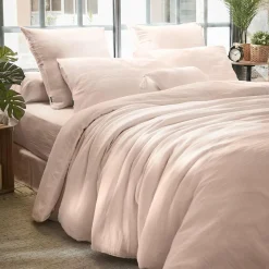 Housse De Couette|EMINZA Housse de couette gaze de coton (280 x 240 cm) Gaïa Rose poudré