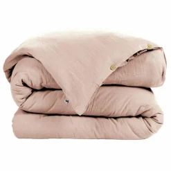 Housse De Couette|EMINZA Housse de couette gaze de coton (240 x 220 cm) Gaïa Rose poudré