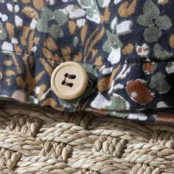 Housse De Couette|EMINZA Housse de couette gaze de coton (260 x 240 cm) Constance Bleu nuit