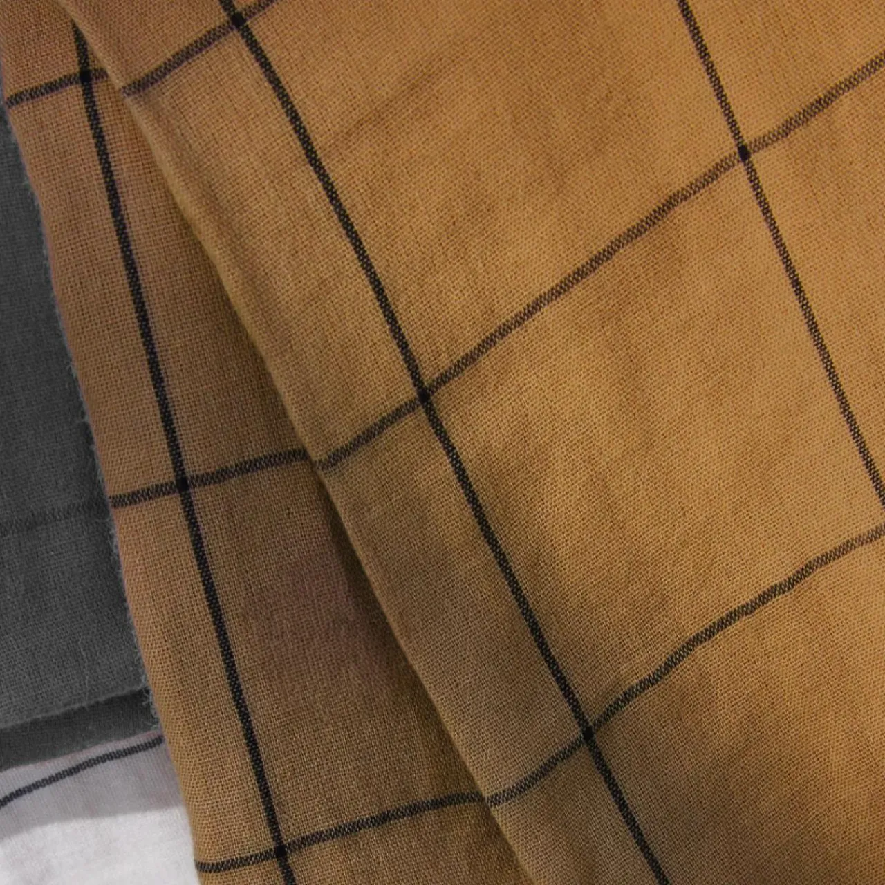 Housse De Couette|EMINZA Housse de couette gaze de coton (240 x 220 cm) Gaïa Match Camel