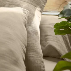 Housse De Couette|EMINZA Housse de couette gaze de coton (260 x 240 cm) Gaïa Ficelle