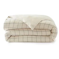 Housse De Couette|EMINZA Housse de couette gaze de coton (240 x 220 cm) Gaïa Match pampa Beige