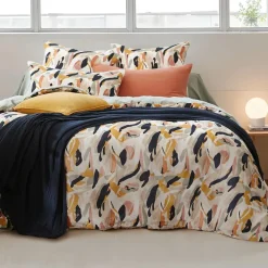 Housse De Couette|EMINZA Housse de couette gaze de coton (200 x 200 cm) Mathilda Multicolore