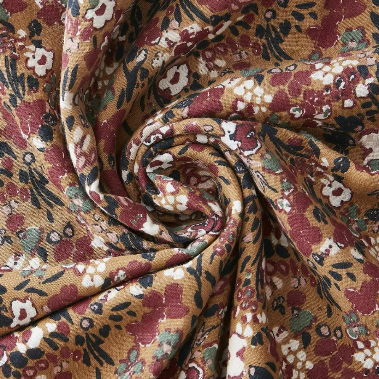 Housse De Couette|EMINZA Housse de couette gaze de coton (200 x 200 cm) Constance Camel