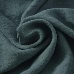 Housse De Couette|EMINZA Housse de couette lin lavé (260 x 240 cm) Louise Gris ardoise