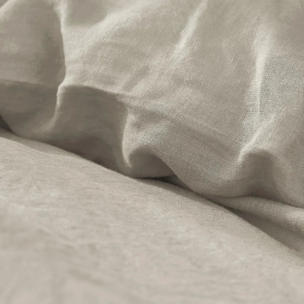 Housse De Couette|EMINZA Housse de couette lin lavé (260 x 240 cm) Louise Beige