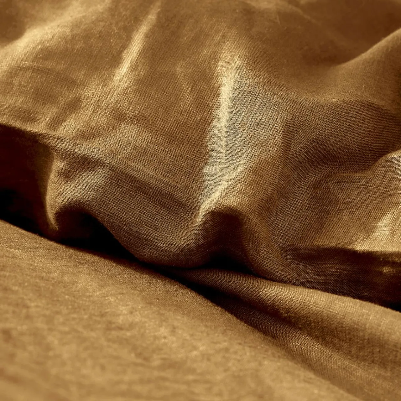 Housse De Couette|EMINZA Housse de couette lin lavé (240 x 220 cm) Louise Caramel