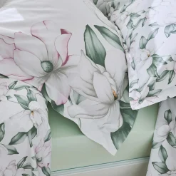 Housse De Couette|TRADILINGE Housse de couette percale de coton (240 x 220 cm) Magnolia sauge Vert