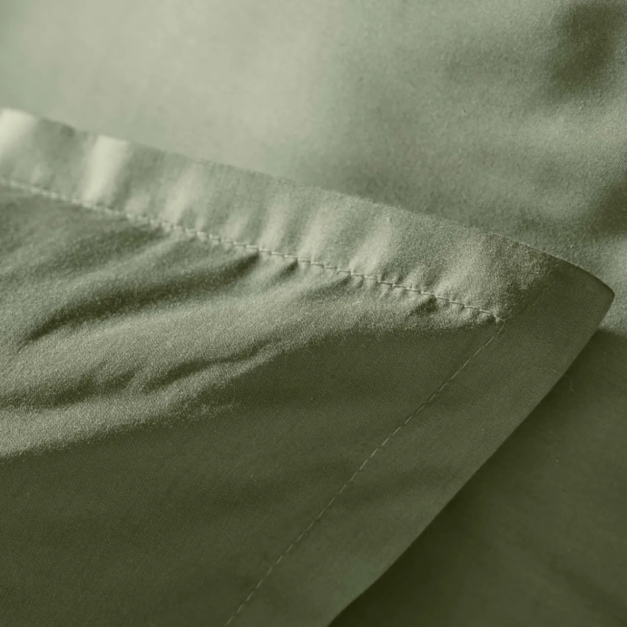 Housse De Couette|EMINZA Housse de couette percale de coton (260 x 240 cm) Cali Vert romarin