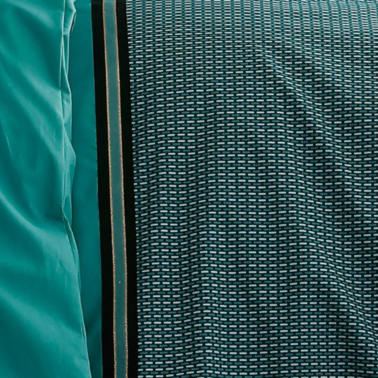 Housse De Couette|TRADI LINGE Housse de couette percale de coton (240 x 220 cm) Gustav émeraude Vert