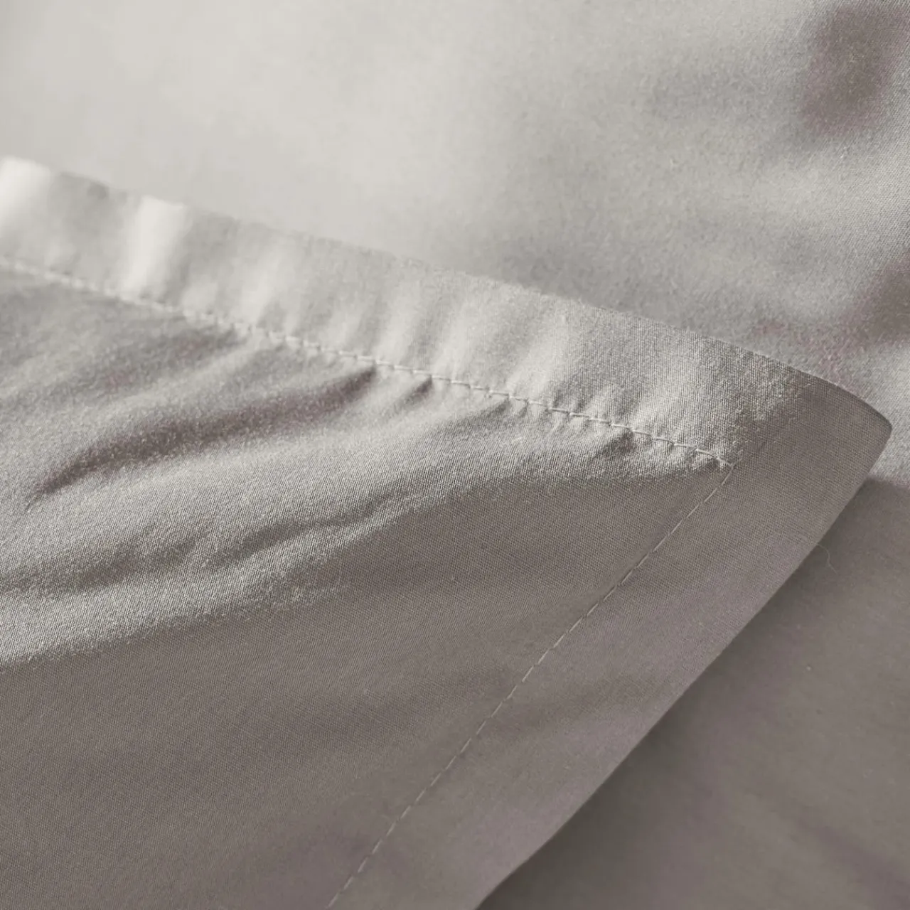 Housse De Couette|EMINZA Housse de couette percale de coton (200 x 200 cm) Cali Gris clair