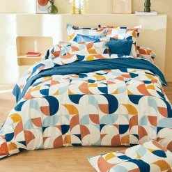 Housse De Couette|TRADILINGE Housse de couette percale de coton (240 x 220 cm) Modulo Multicolore