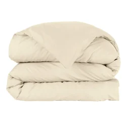 Housse De Couette|EMINZA Housse de couette percale de coton (200 x 200 cm) Cali Beige